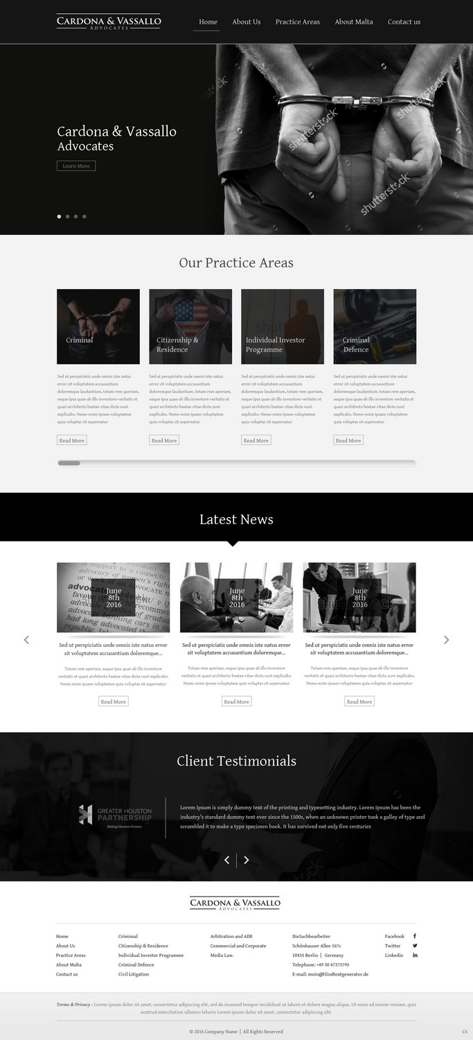 Web-Design von pb für Cardona & Vassallo Advocates | Design #11156313