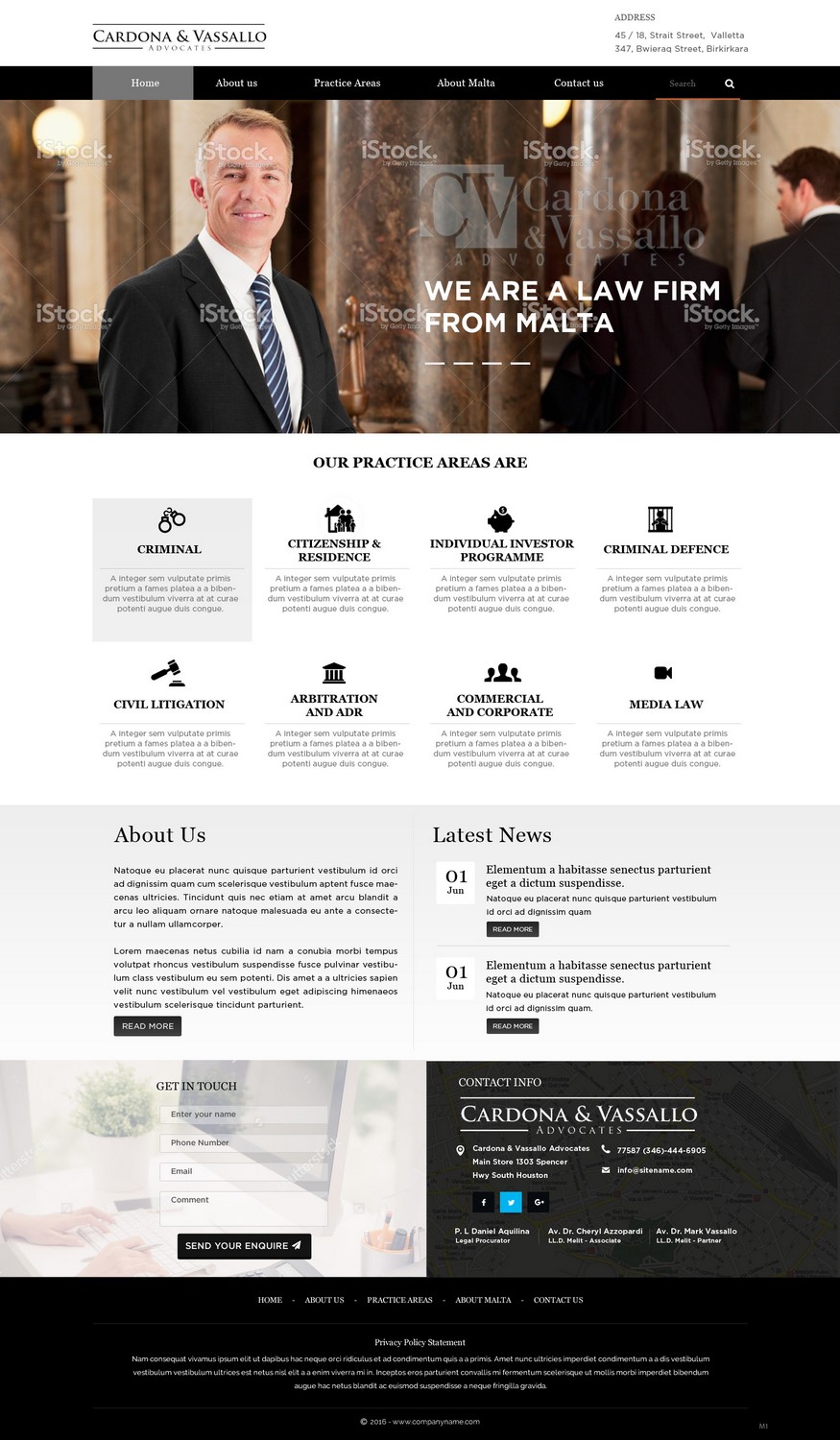 Web-Design von pb für Cardona & Vassallo Advocates | Design #11156314