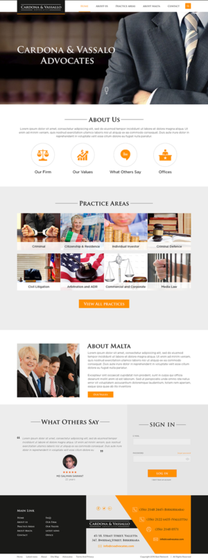 Web Design by the-lion-king for Cardona & Vassallo Advocates | Design: #11159574
