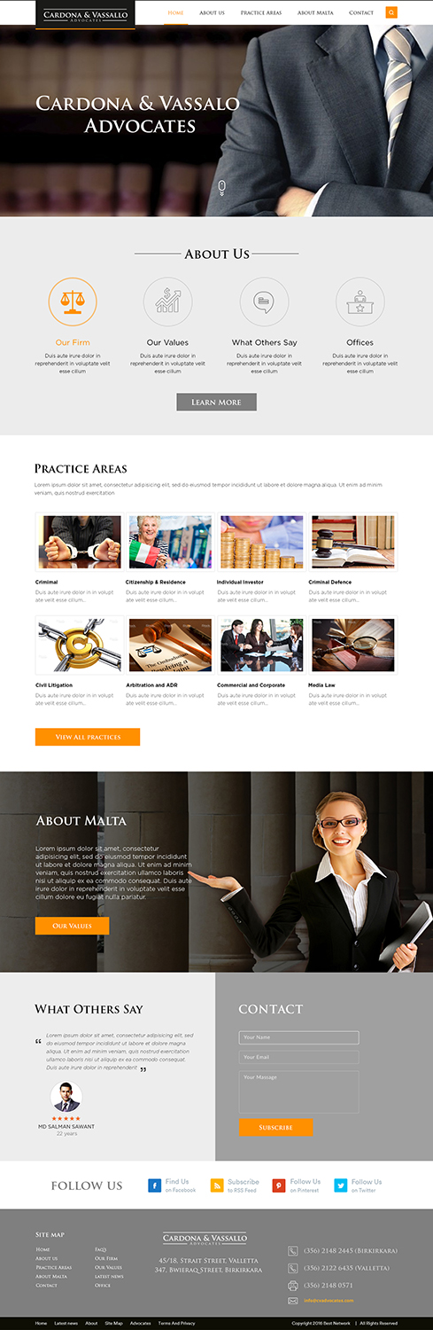 Diseño Web por the-lion-king para Cardona & Vassallo Advocates | Diseño #11194858