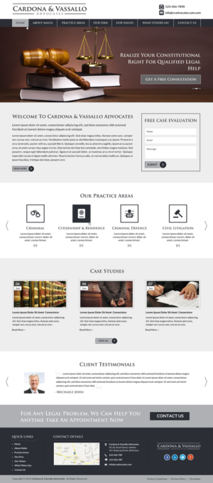 Web Design by Sbss for Cardona & Vassallo Advocates | Design: #11147941
