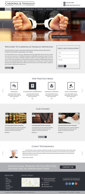Web Design by Sbss for Cardona & Vassallo Advocates | Design: #11147942
