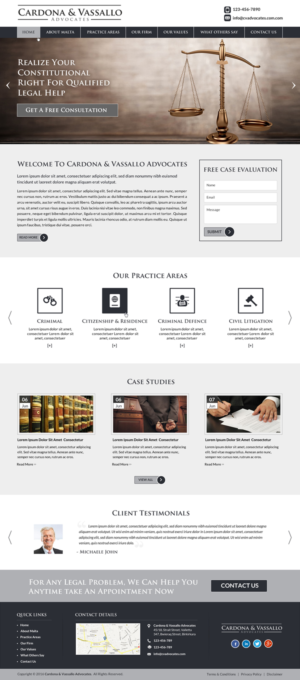 Web Design by Sbss for Cardona & Vassallo Advocates | Design: #11147944