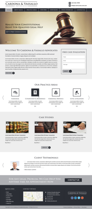 Web Design by Sbss for Cardona & Vassallo Advocates | Design: #11147945