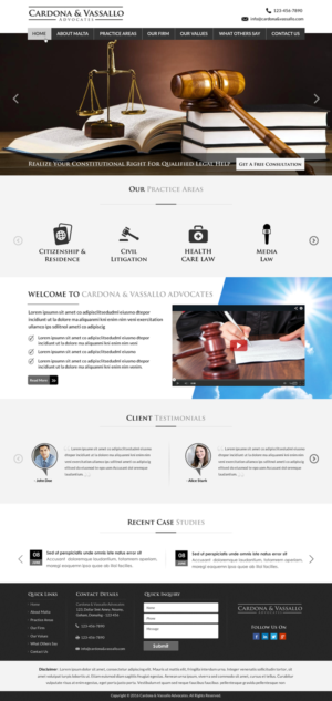 Web Design by Sbss for Cardona & Vassallo Advocates | Design: #11147947