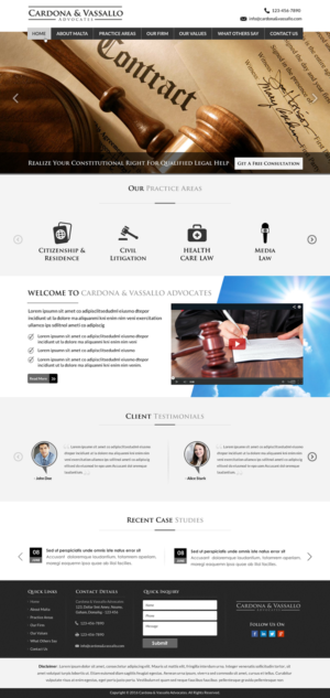 Web Design by Sbss for Cardona & Vassallo Advocates | Design: #11147948
