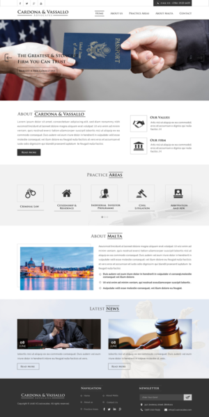 Web Design par Sbss pour Cardona & Vassallo Advocates | Design : #11149973