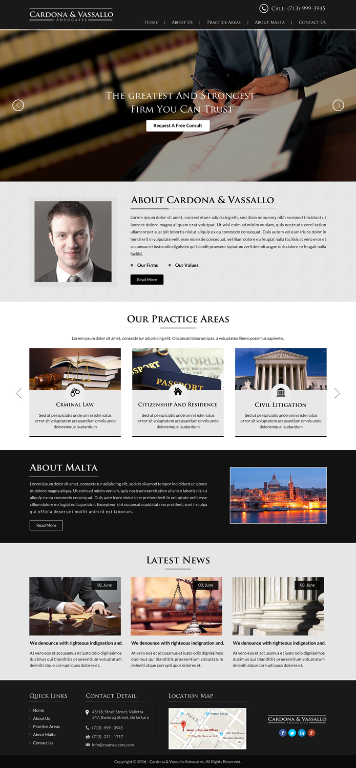 Web Design by Sbss for Cardona & Vassallo Advocates | Design #11149975