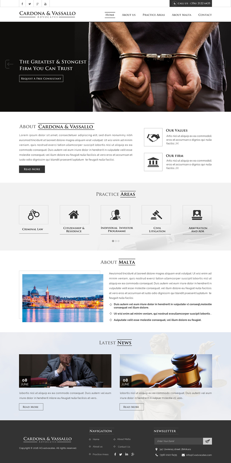 Web Design by Sbss for Cardona & Vassallo Advocates | Design #11149977