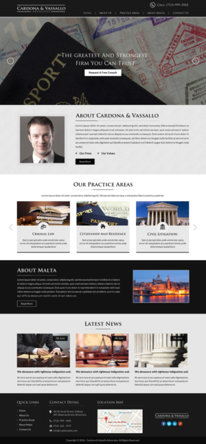 Web Design by Sbss for Cardona & Vassallo Advocates | Design: #11149981