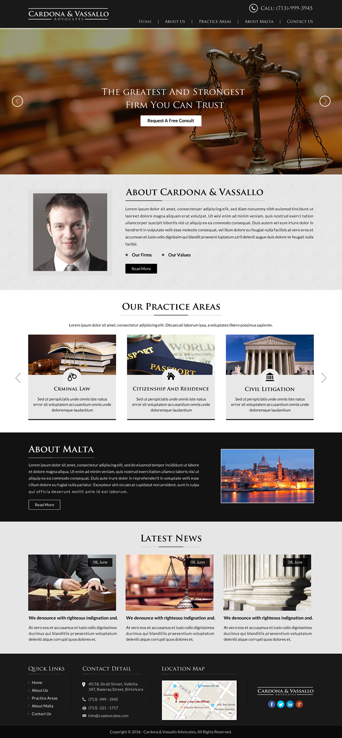 Web-Design von Sbss für Cardona & Vassallo Advocates | Design #11149982