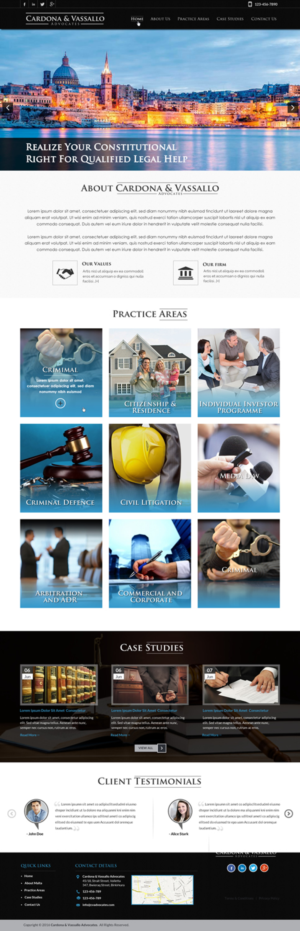 Web Design par Sbss pour Cardona & Vassallo Advocates | Design : #11149984