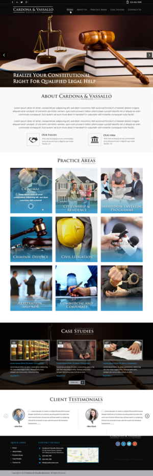 Web Design par Sbss pour Cardona & Vassallo Advocates | Design : #11149985