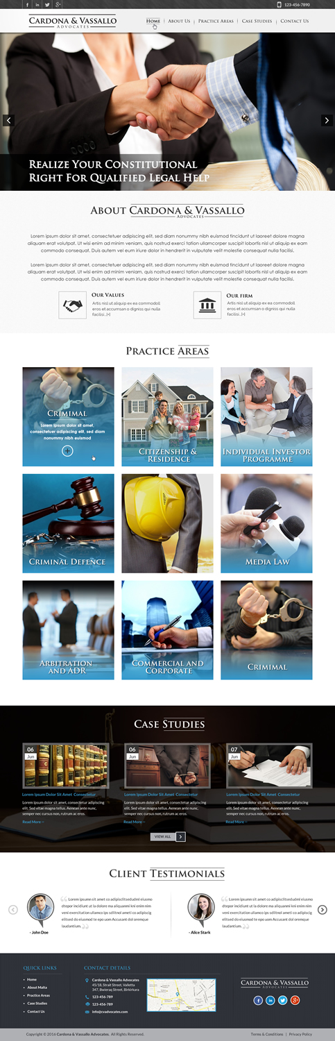 Web Design by Sbss for Cardona & Vassallo Advocates | Design #11149988