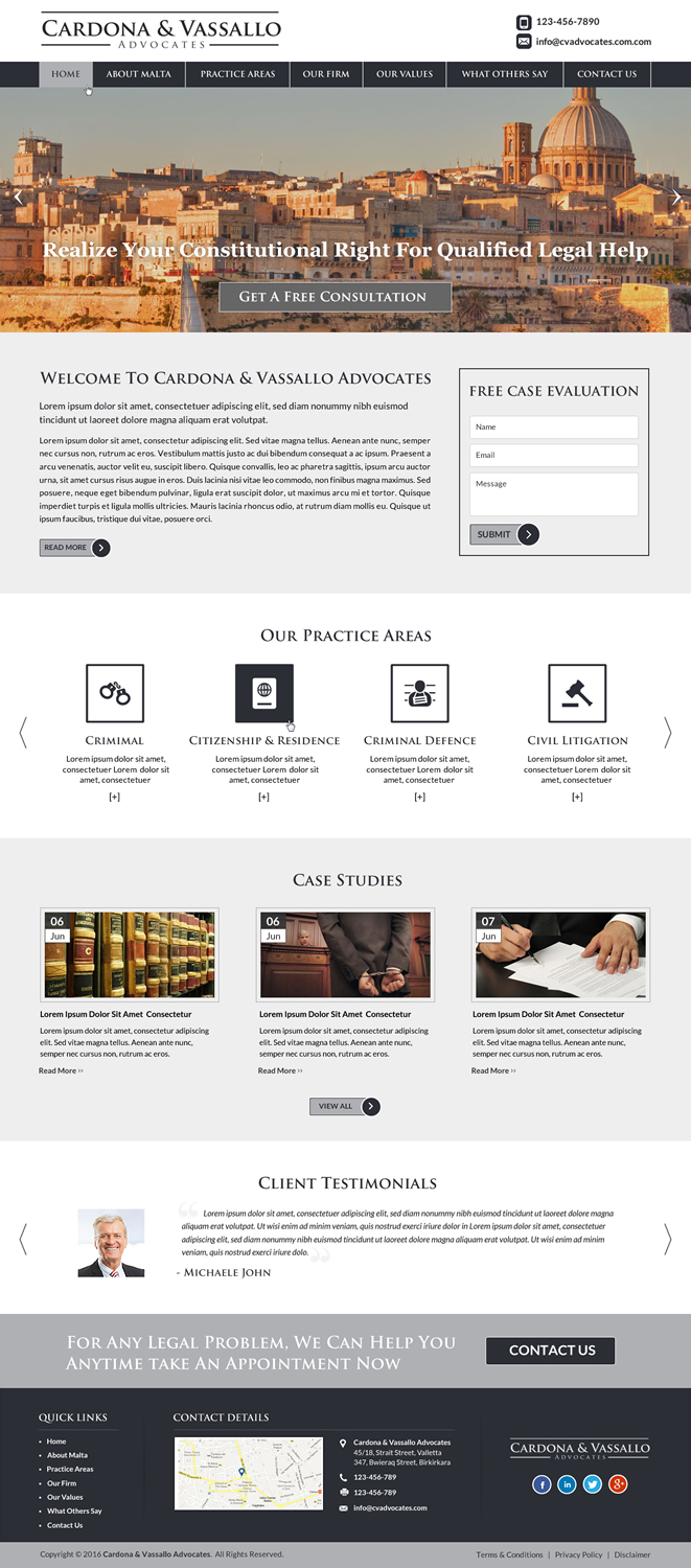 Web-Design von Sbss für Cardona & Vassallo Advocates | Design #11149990