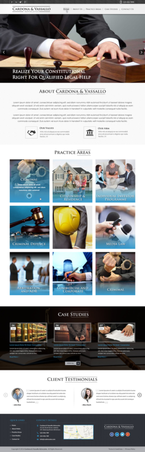 Web Design par Sbss pour Cardona & Vassallo Advocates | Design : #11149992