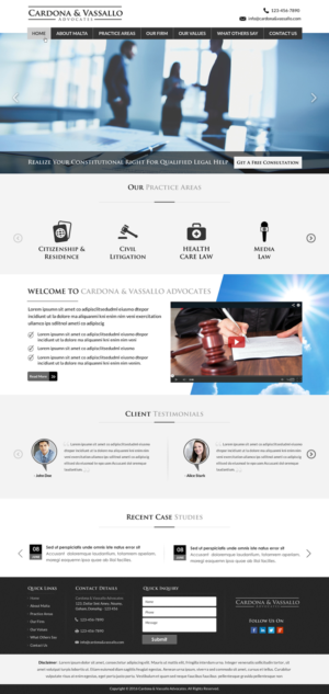 Web Design by Sbss for Cardona & Vassallo Advocates | Design: #11150003