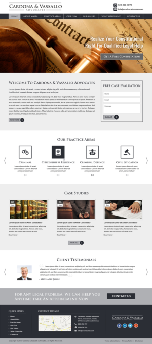 Web Design by Sbss for Cardona & Vassallo Advocates | Design: #11150005