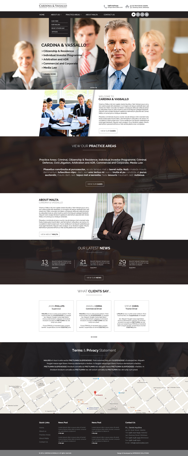 Web Design by Impressive Solutions for Cardona & Vassallo Advocates | Design #11207466
