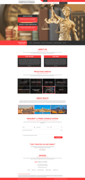 Web Design par Black Stallions Impressive Solutions pour Cardona & Vassallo Advocates | Design #11300205