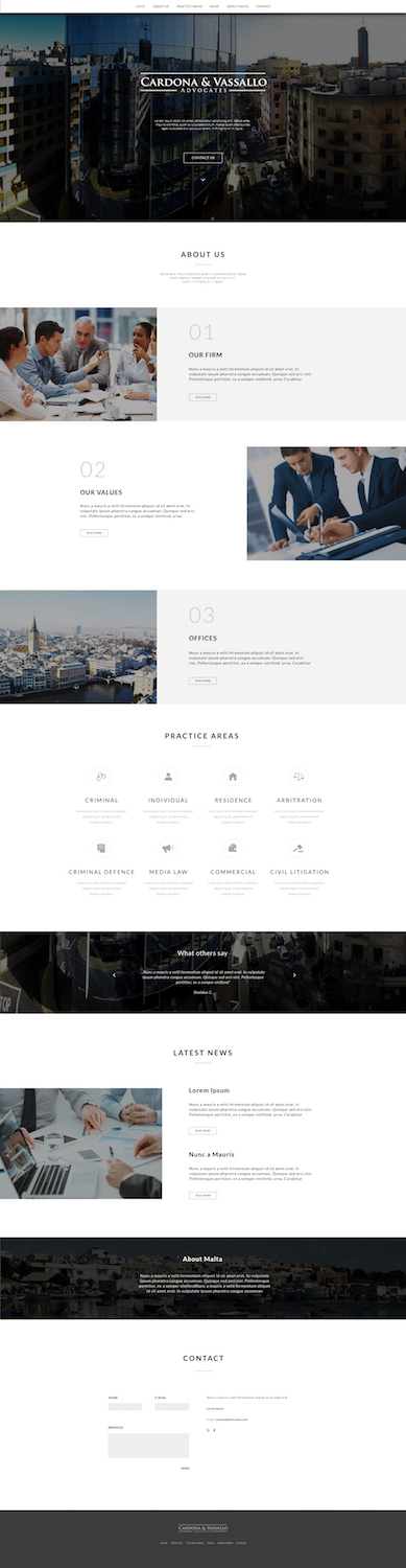 Web Design by dii for Cardona & Vassallo Advocates | Design #11173283