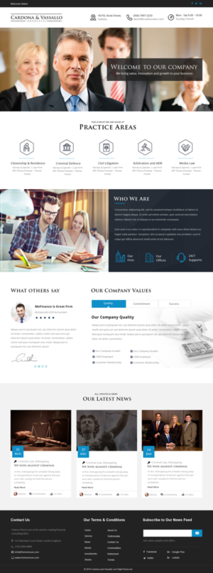 Web Design par Xclusive Designer pour Cardona & Vassallo Advocates | Design #11134968