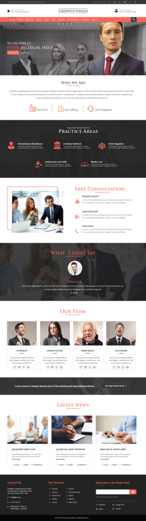 Web Design by Xclusive Designers for Cardona & Vassallo Advocates | Design: #11158880
