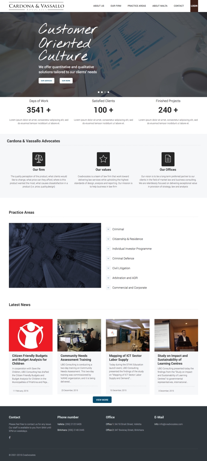 Web Design by cCopilot for Cardona & Vassallo Advocates | Design #11145914
