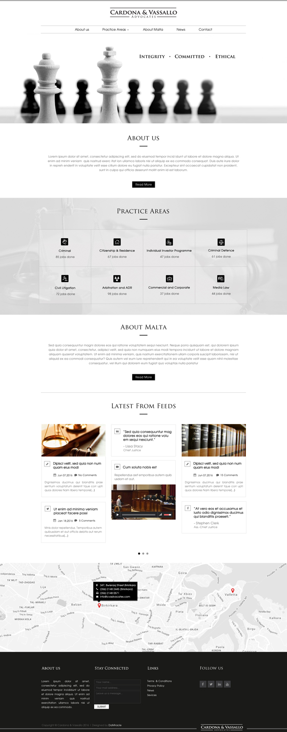 Diseño Web por Da Miracle para Cardona & Vassallo Advocates | Diseño #11168409