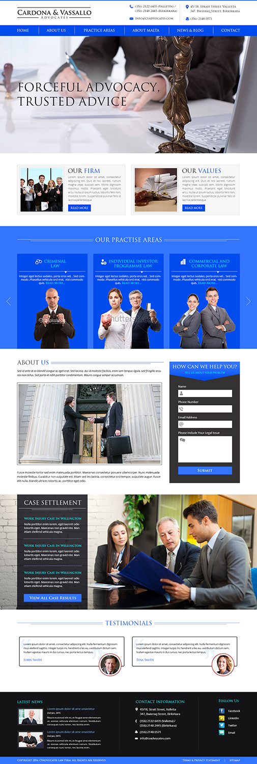 Web Design by Tpith for Cardona & Vassallo Advocates | Design #11211937