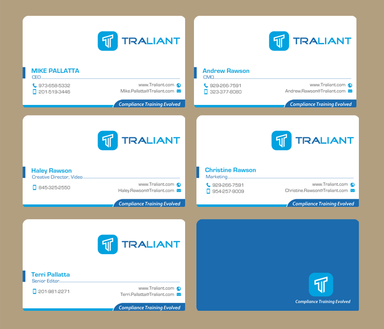 Business Card Design by chandrayaan.creative for Traliant | Design #11317254