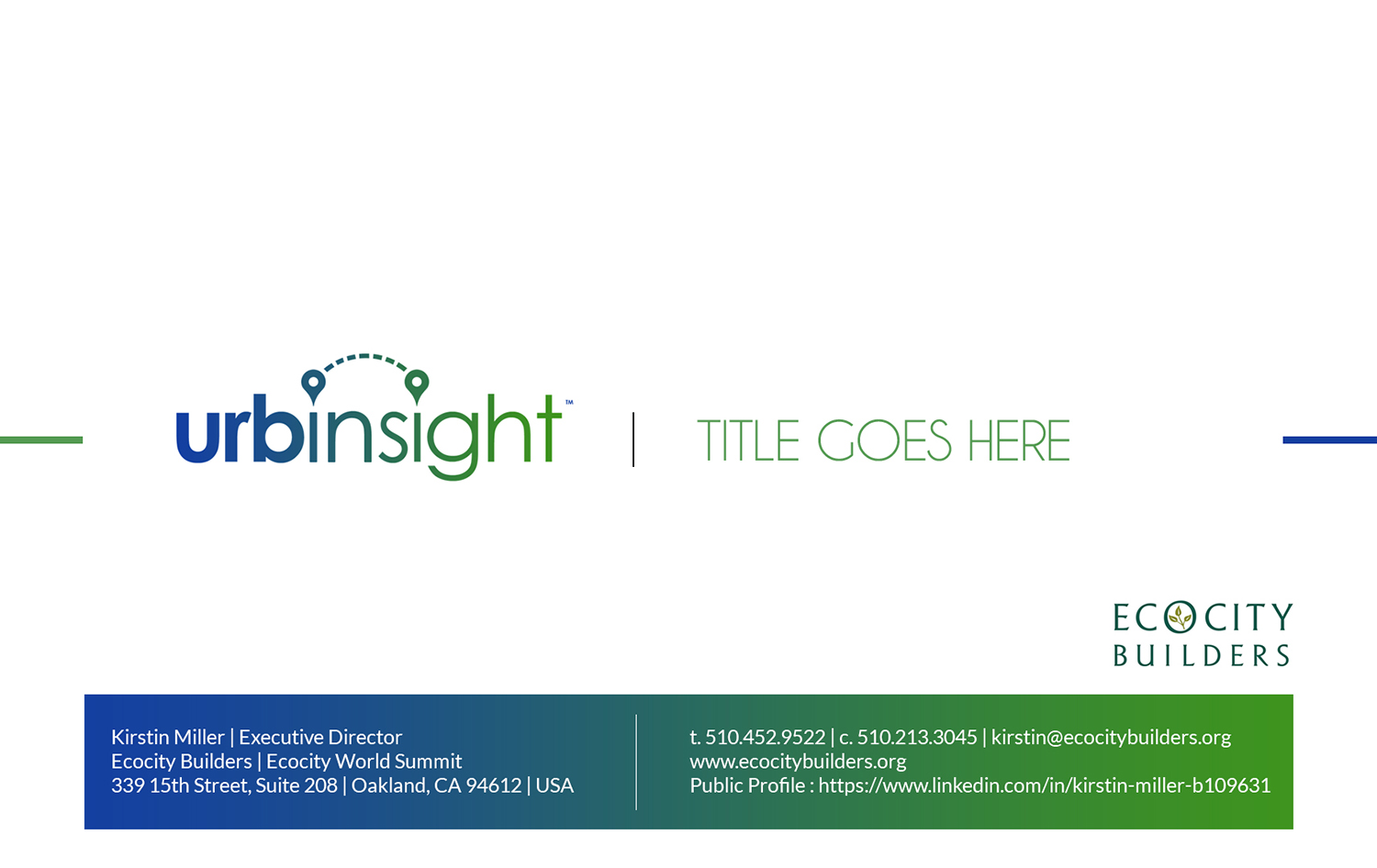 PowerPoint Design by Attaf Othman for Ecocity Builders  | Design #11149350