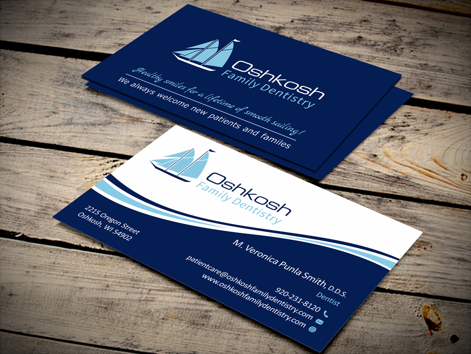 Visitenkarten-Design von SKYdesign für Oshkosh Family Dentistry | Design #11182634
