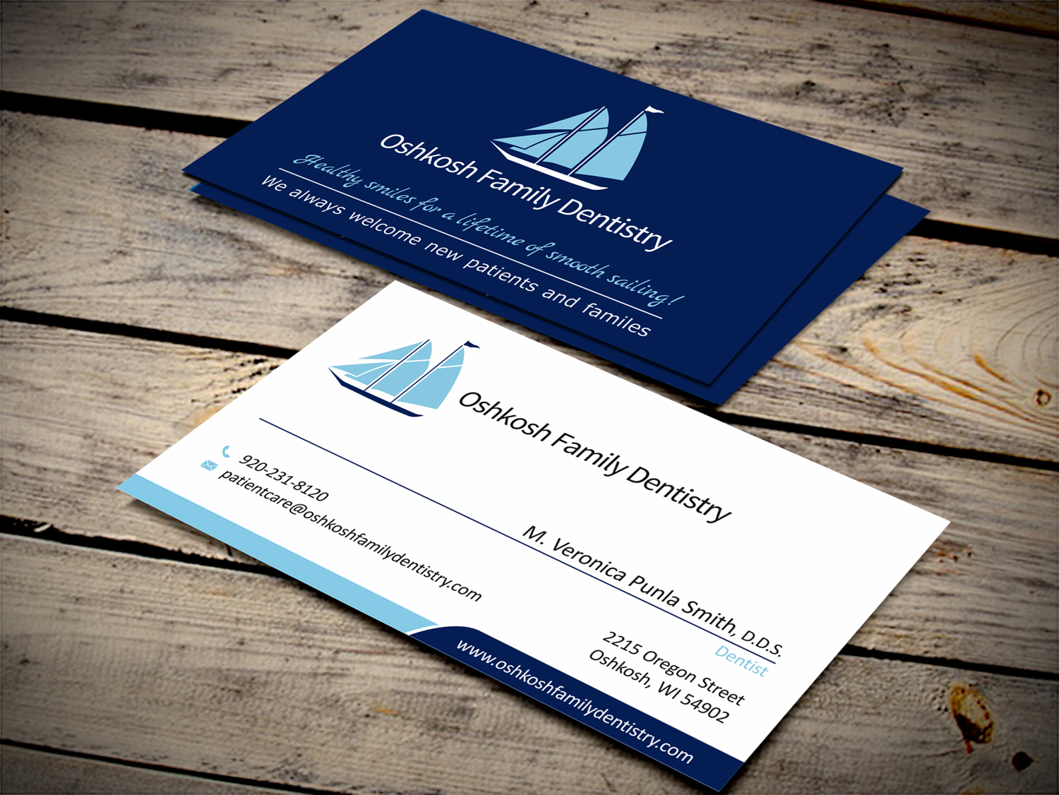 Business Card Design by SKYdesign for Oshkosh Family Dentistry | Design #11182640