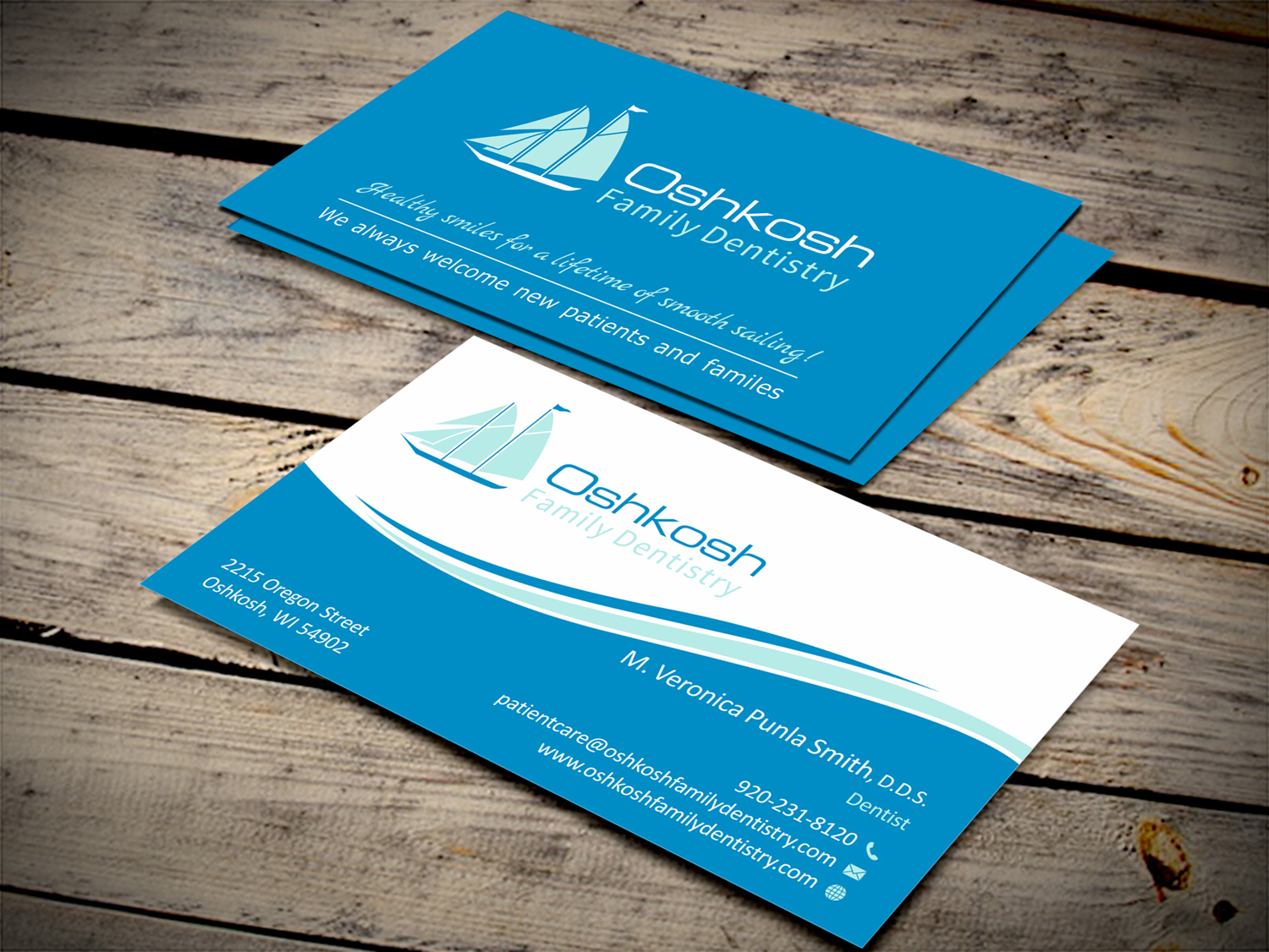 Business Card Design by SKYdesign for Oshkosh Family Dentistry | Design #11182650