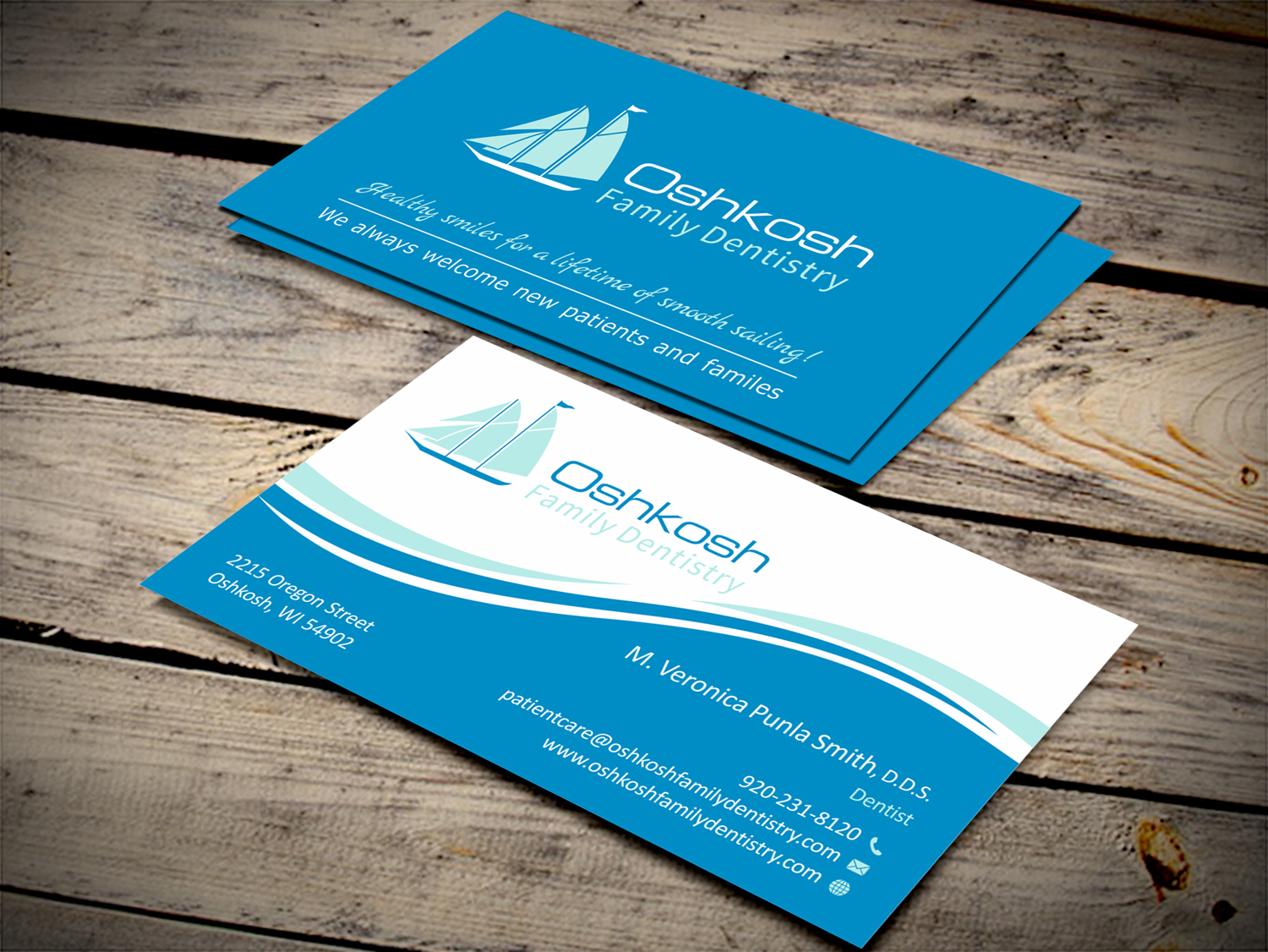 Business Card Design by SKYdesign for Oshkosh Family Dentistry | Design #11182653