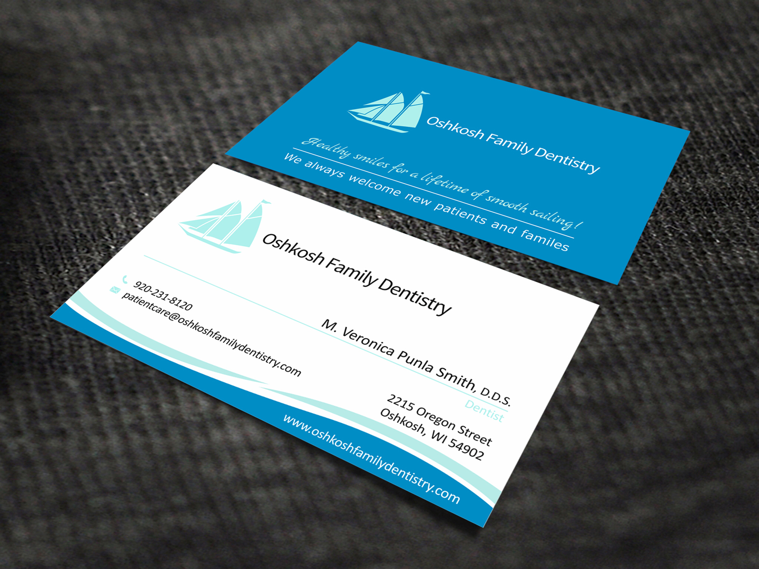 Business Card Design by SKYdesign for Oshkosh Family Dentistry | Design #11231194