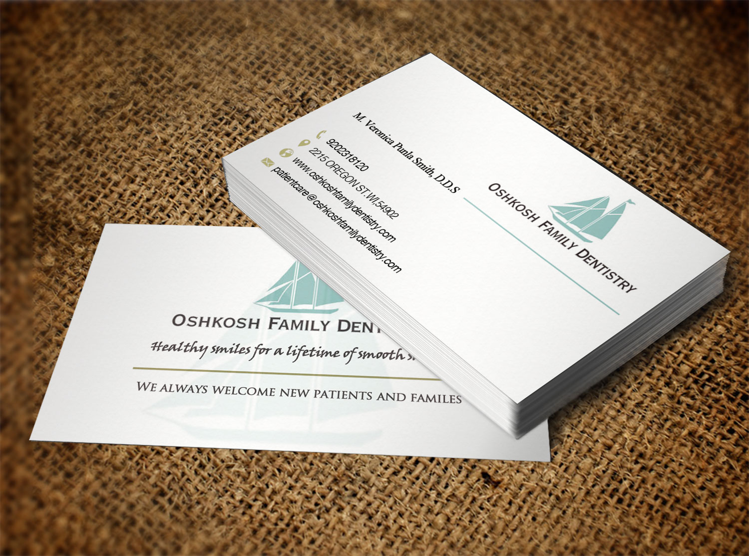 Visitenkarten-Design von Lanka Ama für Oshkosh Family Dentistry | Design #11155945