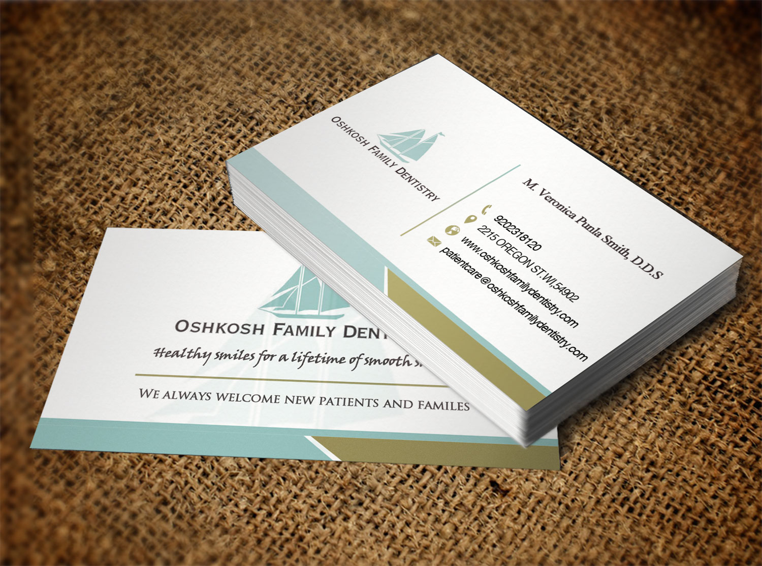 Business Card Design by Lanka Ama for Oshkosh Family Dentistry | Design #11155947