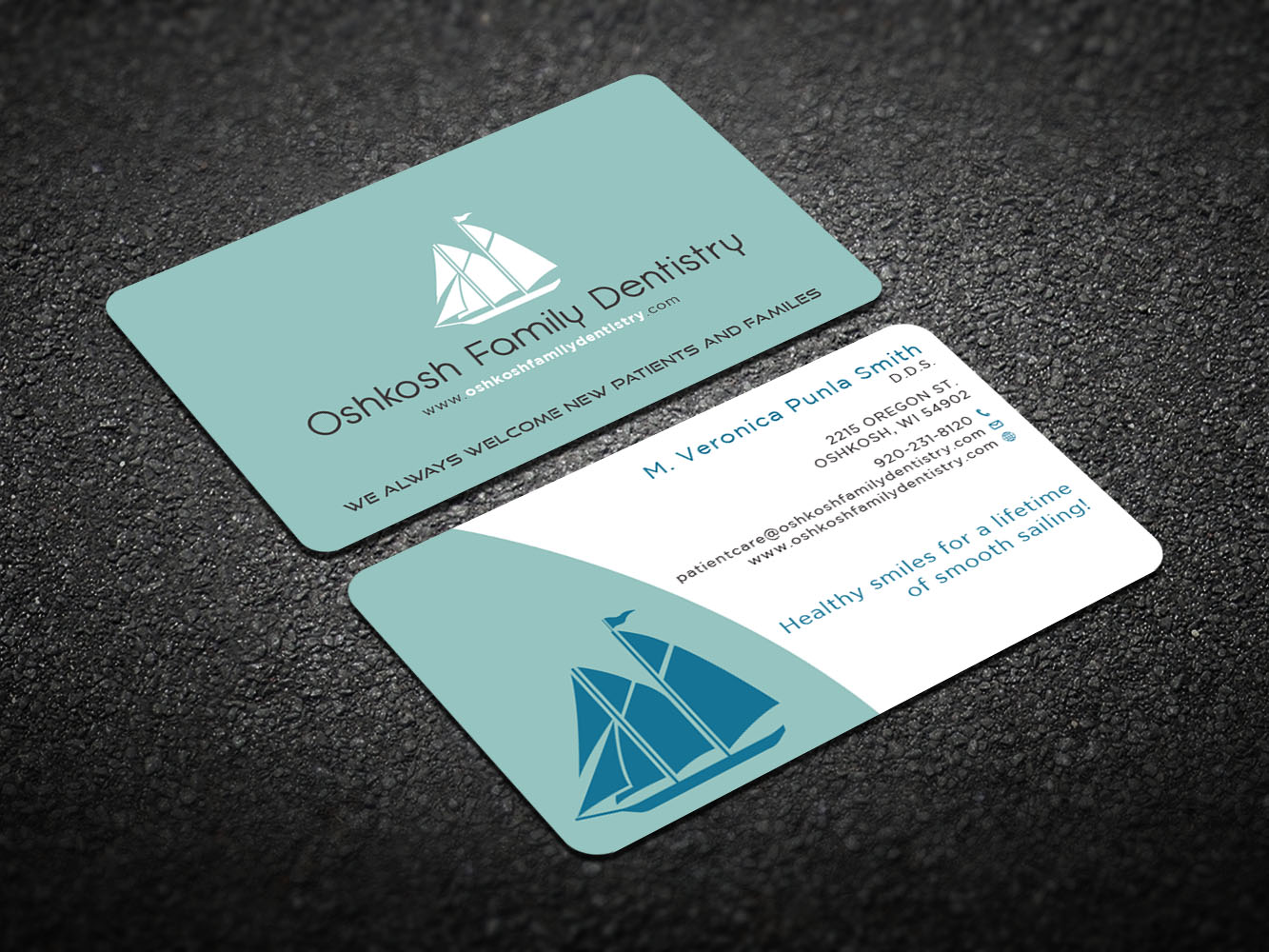 Visitenkarten-Design von Verified artistry (Design garden) für Oshkosh Family Dentistry | Design #11163058