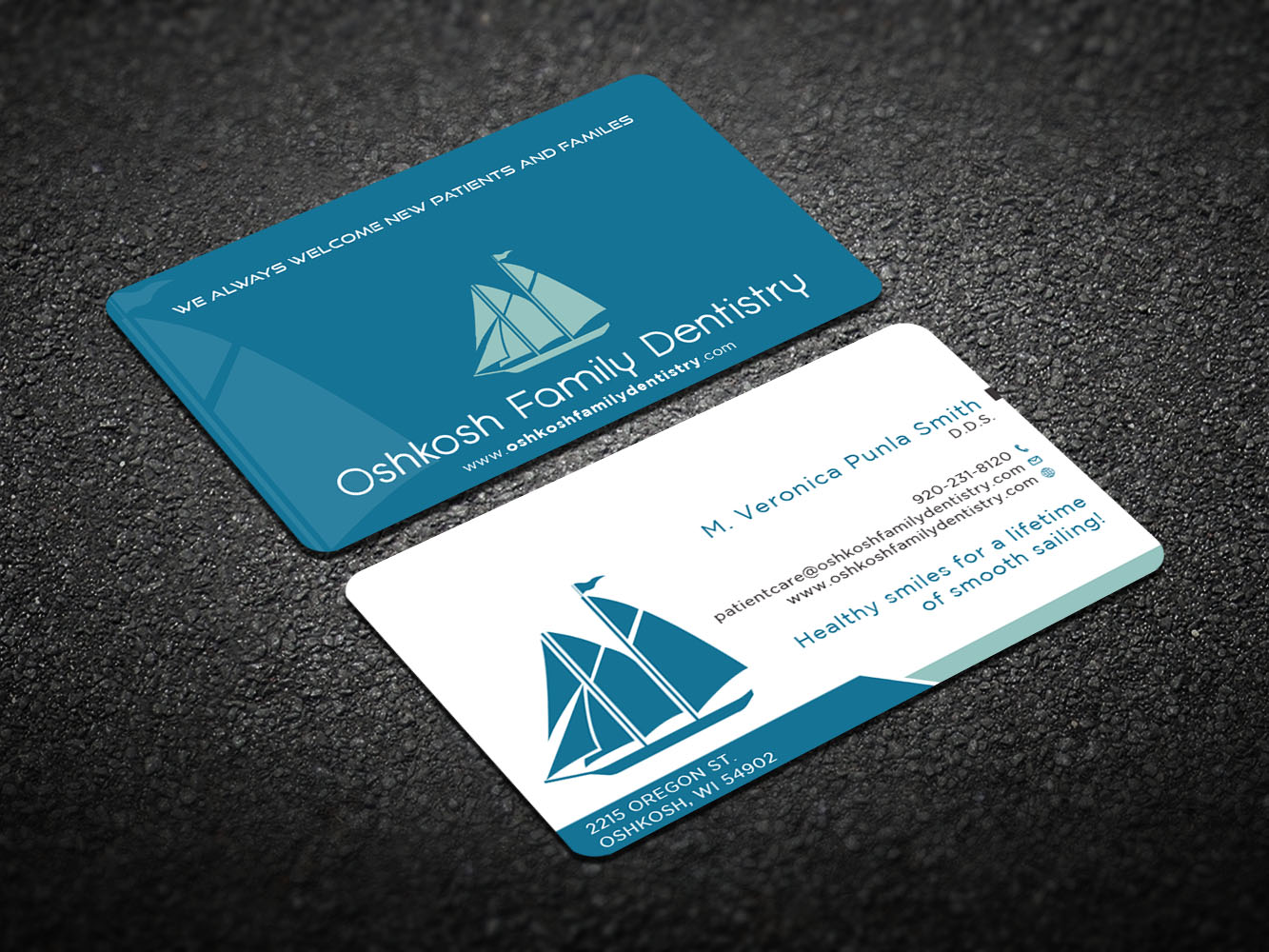 Visitenkarten-Design von Verified artistry (Design garden) für Oshkosh Family Dentistry | Design #11163061