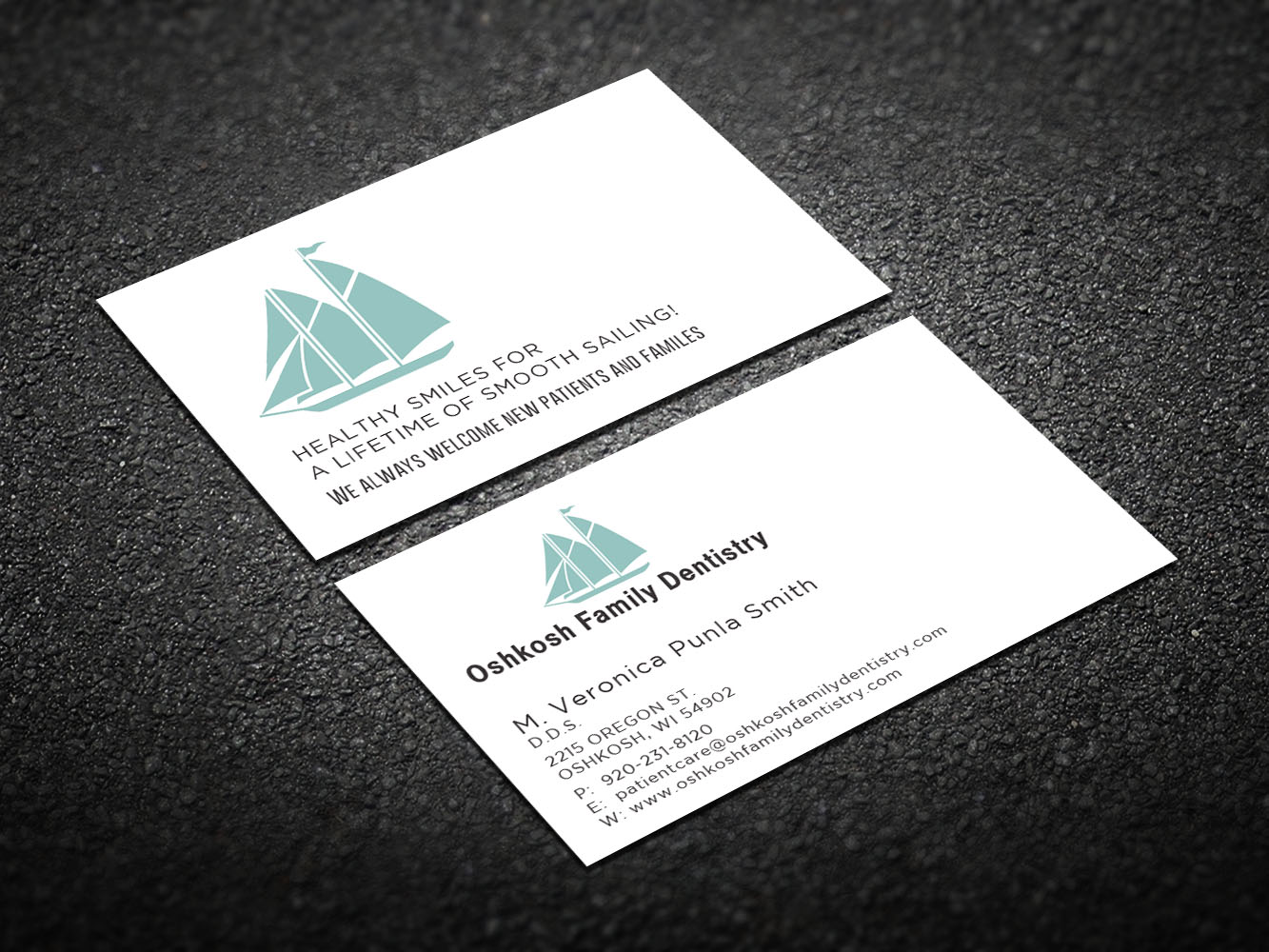 Visitenkarten-Design von Verified artistry (Design garden) für Oshkosh Family Dentistry | Design #11183731