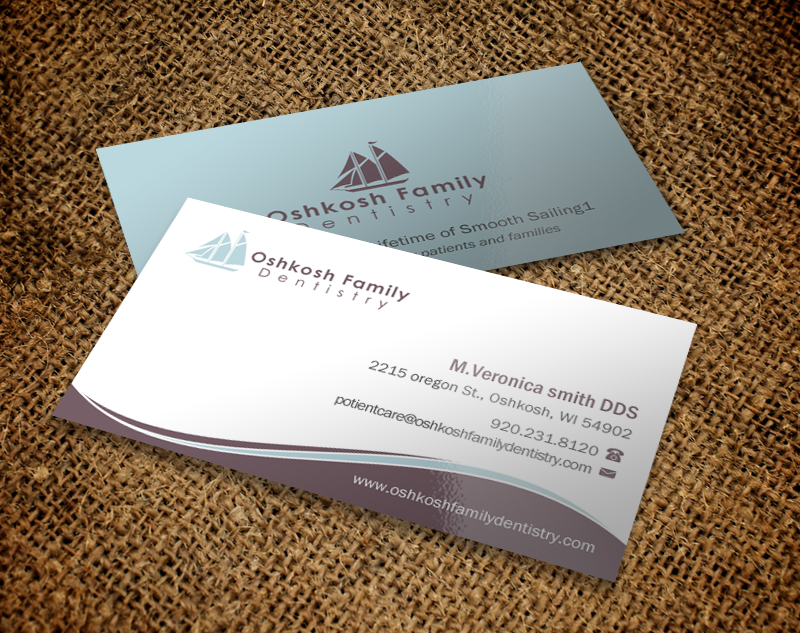 Visitenkarten-Design von Brand aid für Oshkosh Family Dentistry | Design #11240216