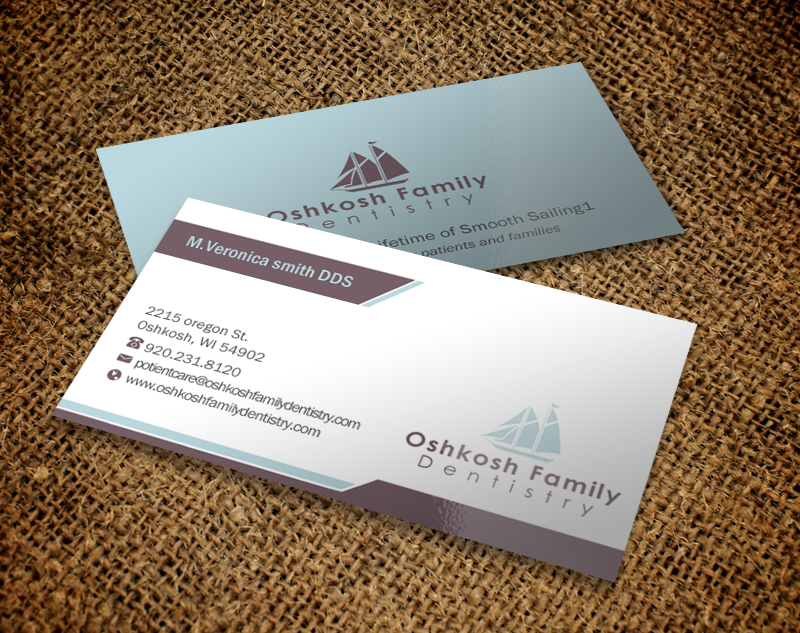 Visitenkarten-Design von Brand aid für Oshkosh Family Dentistry | Design #11240220