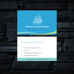 Visitenkarten-Design von GMWIRE für Oshkosh Family Dentistry | Design: #11297103