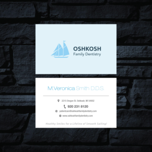 Business Card Design by GMWIRE for Oshkosh Family Dentistry | Design: #11297104