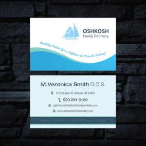 Business Card Design by GMWIRE for Oshkosh Family Dentistry | Design: #11338847