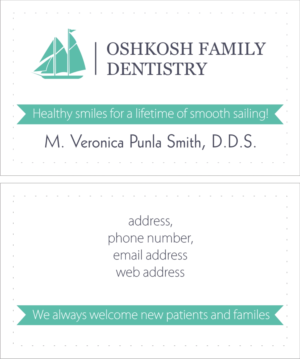 Visitenkarten-Design von Aldrin Augustin für Oshkosh Family Dentistry | Design #11335886