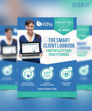Web app startup flyer for niche market fertility professionals | Diseño de Flyer por Claireative