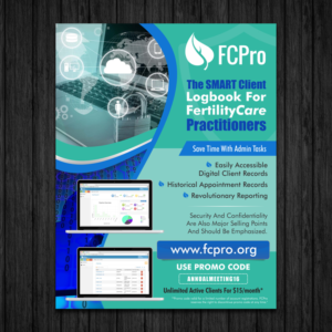 Web app startup flyer for niche market fertility professionals | Diseño de Flyer por ecorokerz